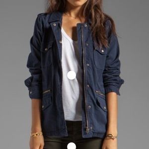 Velvet by Graham & Spencer Ruby Light-Weight Navy Blue Army Jacket